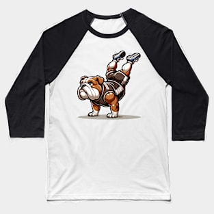 Handstand Hero: Bulldog Upside-Down Power Baseball T-Shirt